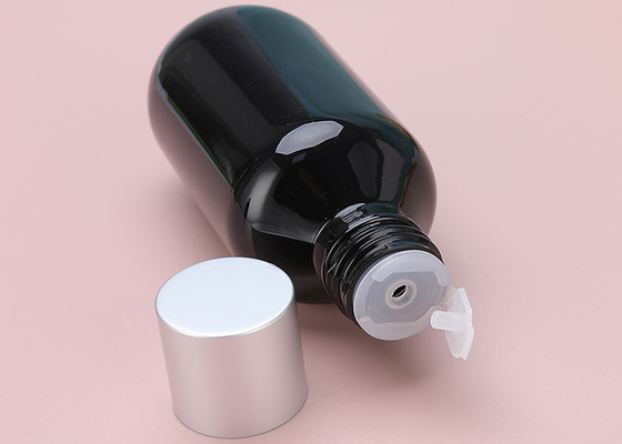 botellas vacías de la loción del plástico del champú 120ml con el tapón de tuerca de aluminio