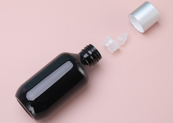 botellas vacías de la loción del plástico del champú 120ml con el tapón de tuerca de aluminio