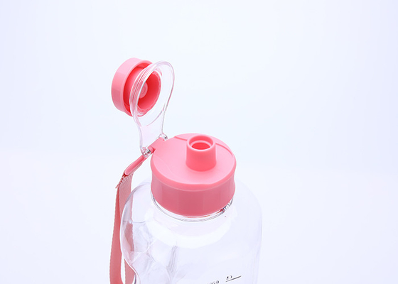 Botella de agua plástica hermética de Flip Top 2l con la manija BPA libre
