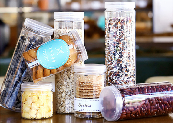Contenedores de frascos de plástico de 30 ml / Contenedores de plástico para alimentos con tapas