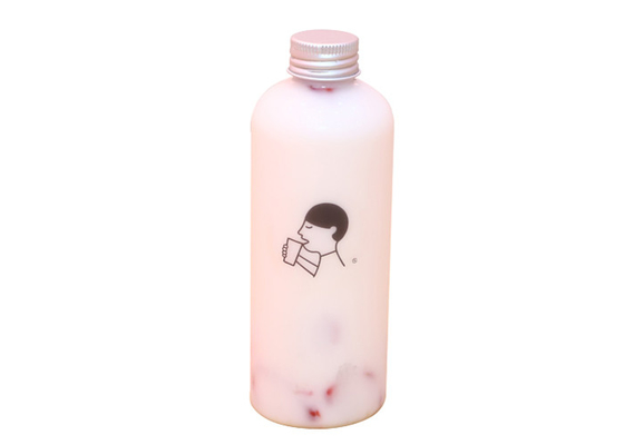 240ml plástico transparente cónico Juice Containers Aluminum Cover