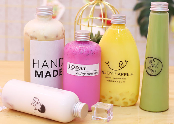 Casquillo de aluminio vacío de H el 13.8cm Juice Milk Tea Bottles With