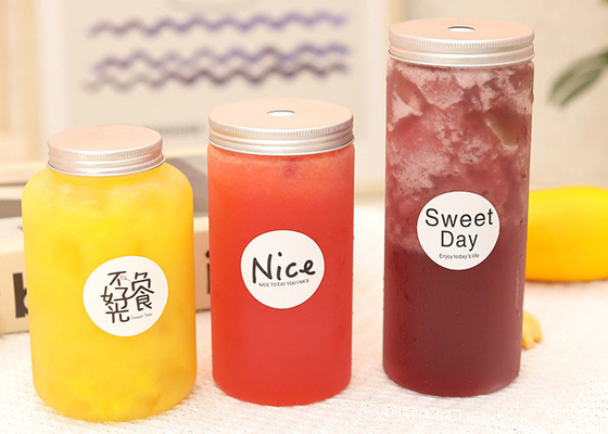 Juice Bottles For Milk Tea reutilizable plástico 350ML 500ML