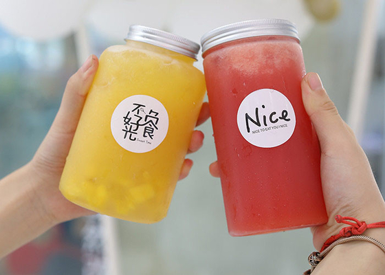 Juice Bottles For Milk Tea reutilizable plástico 350ML 500ML