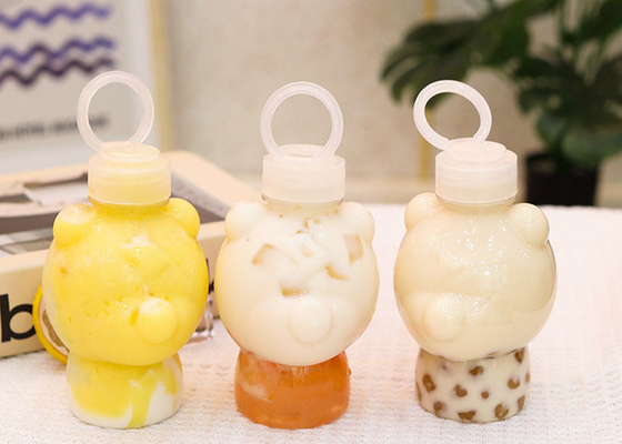 Tire de Ring Cover Milk Tea Bottles 400ml Juice Bottles comprensible