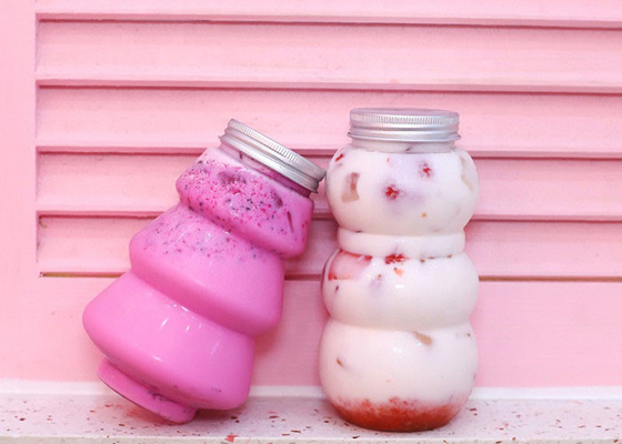 Los casquillos libres del 100% BPA 12 onzas Juice Milk Tea Bottles With agrietan resistente