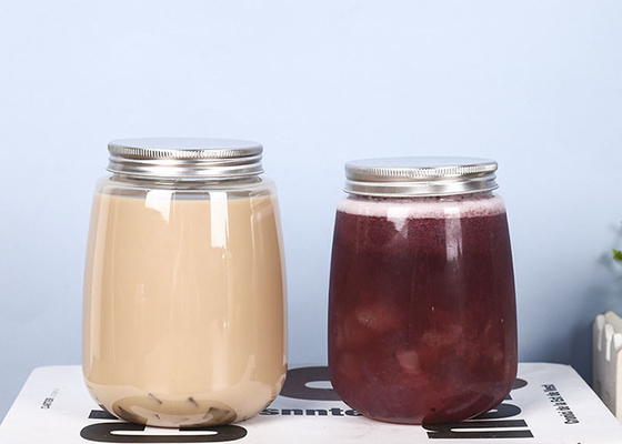 botellas del té de la leche de 350ml 500ml 650ml con la cubierta