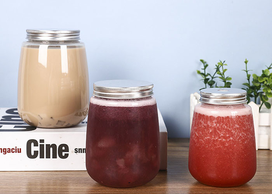 botellas del té de la leche de 350ml 500ml 650ml con la cubierta
