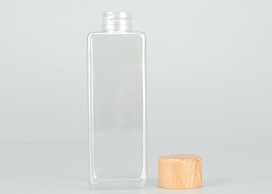 Botellas plásticas herméticas del top del tornillo 200ml con las tapas de bambú
