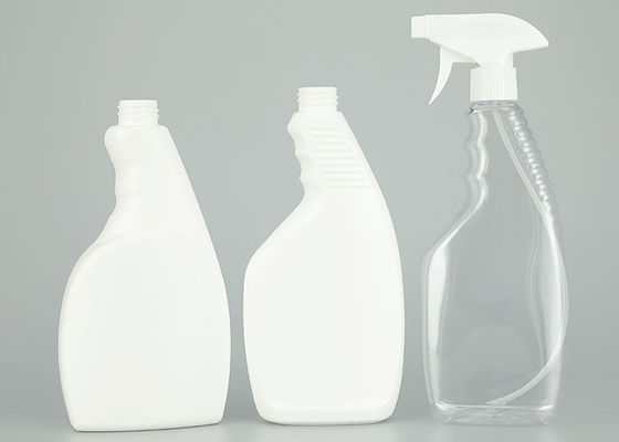 Botella con pulverizador de gatillo transparente para limpieza del hogar y uso cosmético