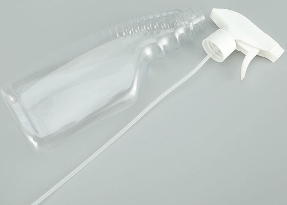 Botella con pulverizador de gatillo transparente para limpieza del hogar y uso cosmético