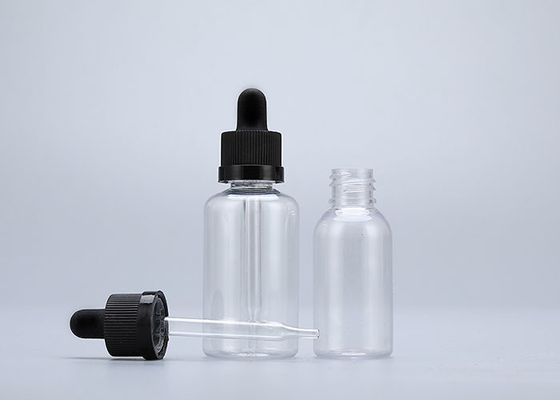 Botellas plásticas del dropper del ANIMAL DOMÉSTICO del líquido el 100% de E con los casquillos a prueba de niños