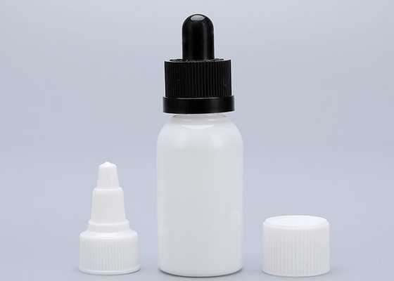 Botellas de gotero de plástico transparentes negras de 1 oz Tipo de tapa personalizada