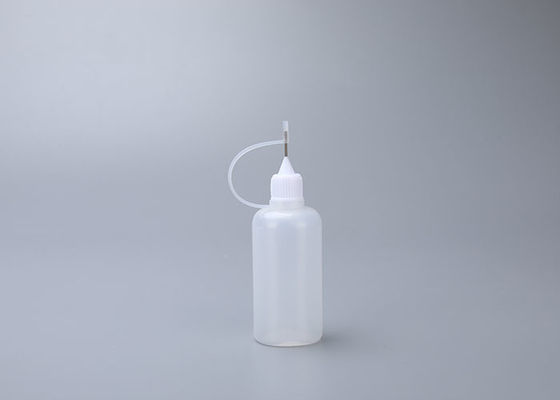 plástico comprensible 50ml la botella del detergente reutilizable con el dropper de acero de la aguja
