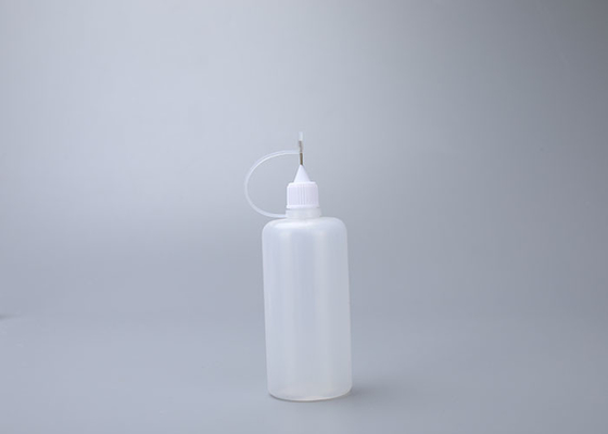 plástico comprensible 50ml la botella del detergente reutilizable con el dropper de acero de la aguja