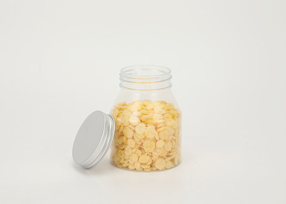 Envase del tarro del animal doméstico del plástico transparente de la categoría alimenticia 350ML con la tapa de aluminio