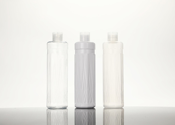 Botella del ANIMAL DOMÉSTICO de Flip Top Cap 300ml con el top del tornillo para el champú cosmético de la loción