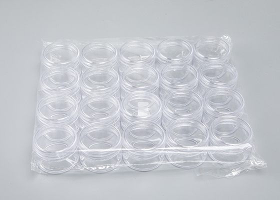 50g 100g 250g 500g Pot de maquillaje vacío rellenable Contenedor de plástico de muestra Cosméticos Caja de crema Jar