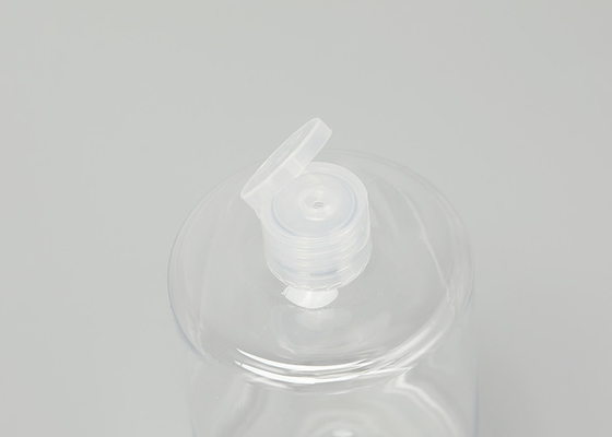 botella plástica del hombro plano transparente 16oz para el desinfectante de la mano del gel de la ducha