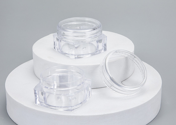 Envases de plástico transparentes vacíos del cuadrado con las tapas 3/5/10g