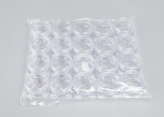 Envases de plástico transparentes vacíos del cuadrado con las tapas 3/5/10g