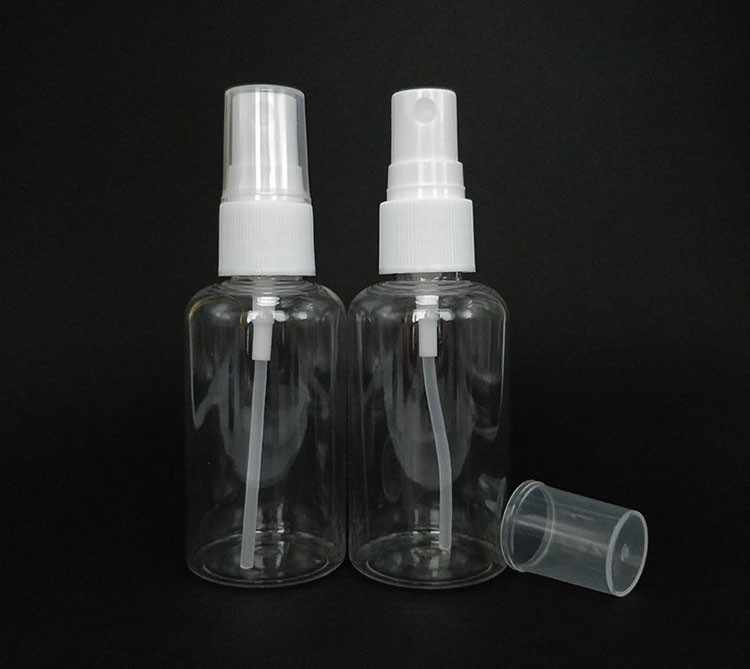 Botella de pulverización de plástico PET de gran capacidad de 100 ml 120 ml 150 ml 200 ml 250 ml 500 ml de color blanco claro ámbar azul envasado cosmético