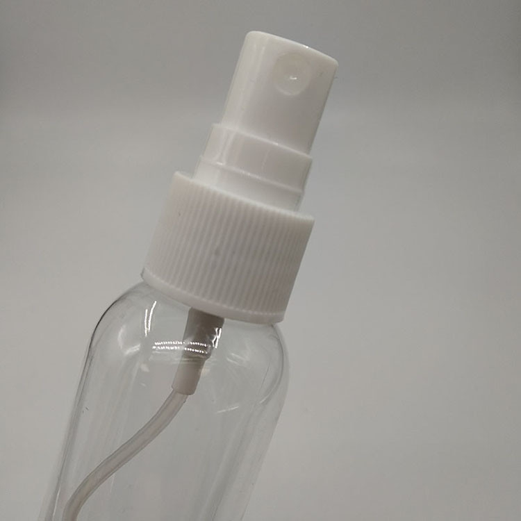 Venta al por mayor 1 oz 2 oz 30 ml 50 ml 150 ml vacío transparente claro bomba de aerosol redonda de Boston botellas de plástico para mascotas para alcohol