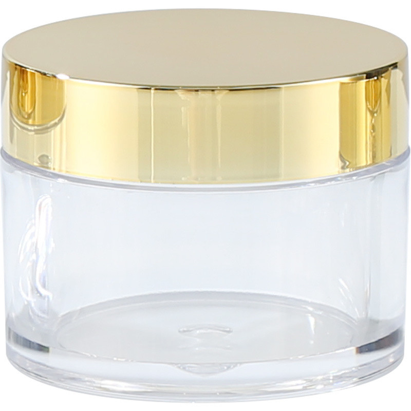 Logotipo personalizado Jar cosmético con superficie lisa Transparente Color personalizado Presión sensible