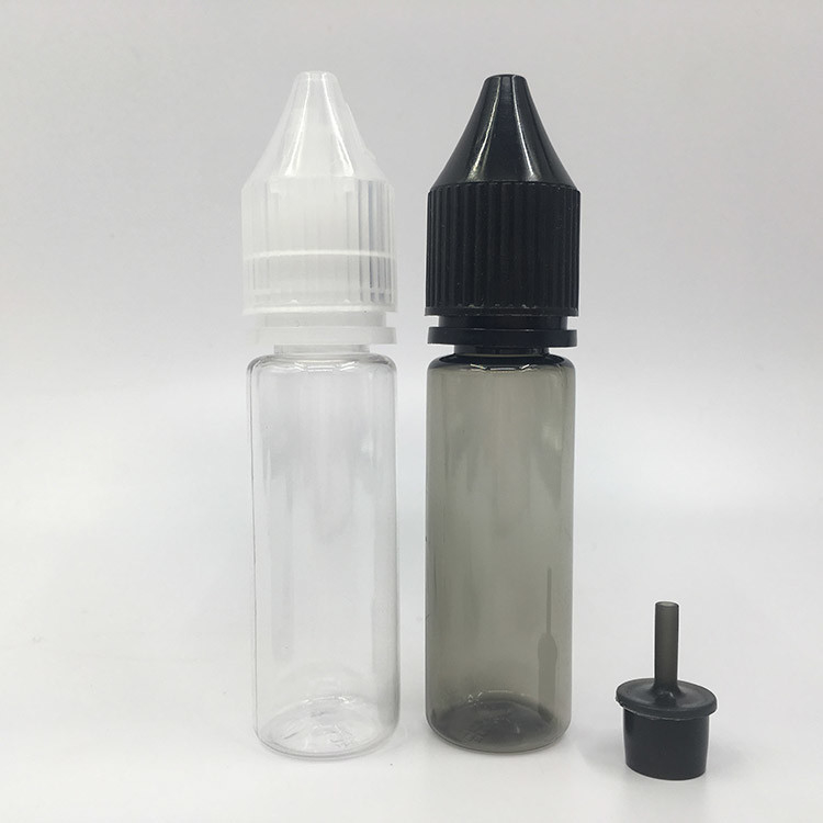 Botellas de líquido PET E personalizables con forma redonda a prueba de niños y diseño impreso en pantalla personalizado