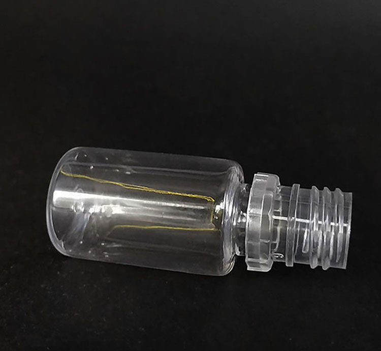 Botellas de líquido redondas E a prueba de niños con impresión a medida Embalaje con tapa de tornillo transparente en varias capacidades