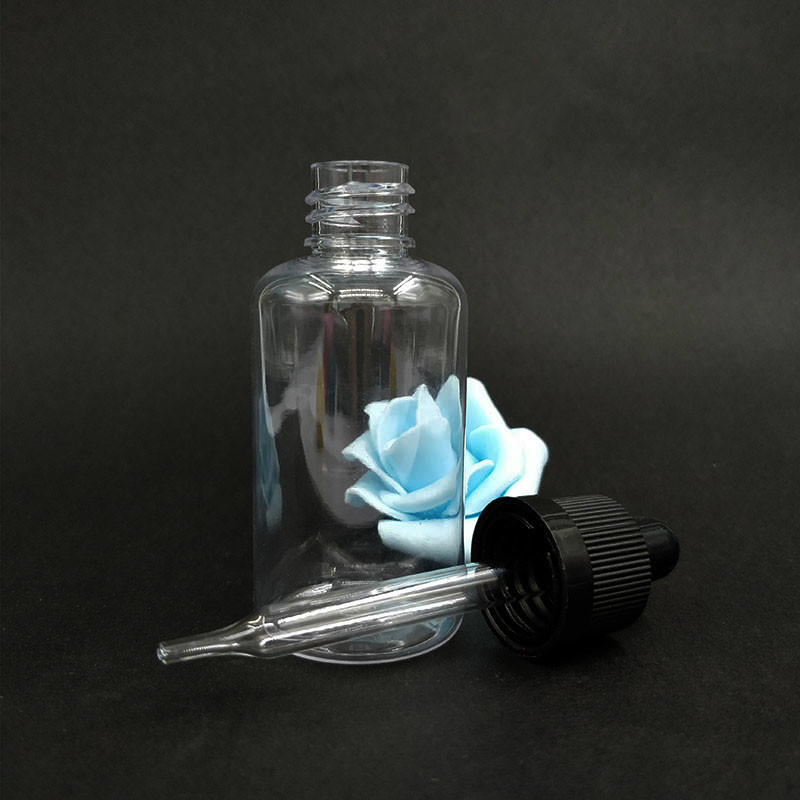 Botellas de gotero de vidrio liso para líquido - tapa de gotero de varios tamaños 10ml-120ml