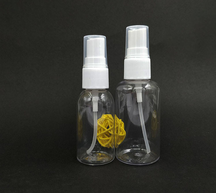 Por mayor 10ml 20ml 30ml 50ml 60ml 100ml 120ml Botellas de spray de plástico vacío Botella de spray para mascotas con rociador de niebla fina