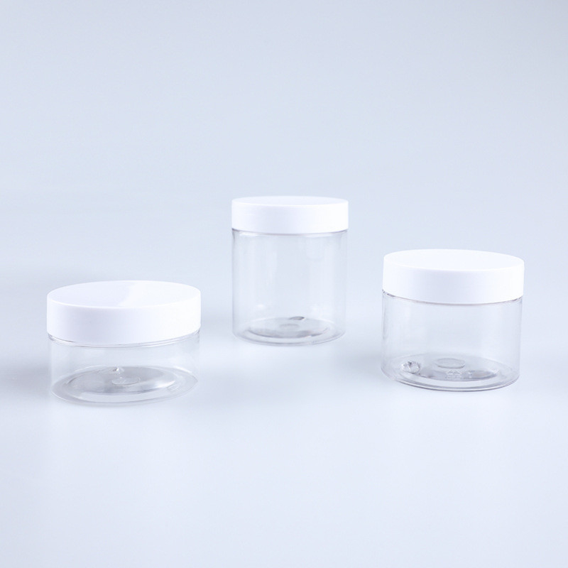 Por mayor 8 oz 100ML 200ML 250ML 500ML Envases personalizados de plástico de lujo con boca ancha de plástico PE cosmético con mantequilla corporal