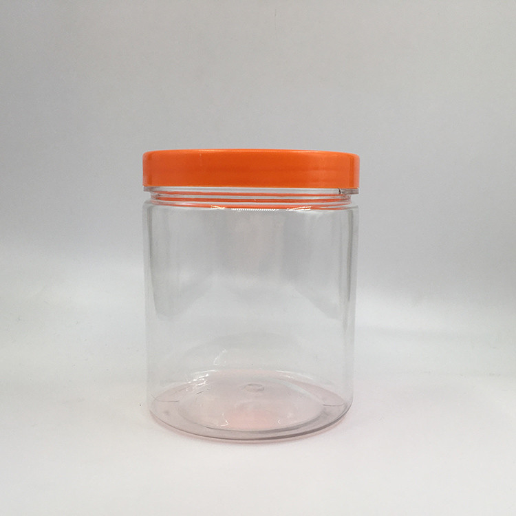 2 oz 8 oz BPA libre de alimentos grado de plástico contenedores de almacenamiento con tapa de aluminio