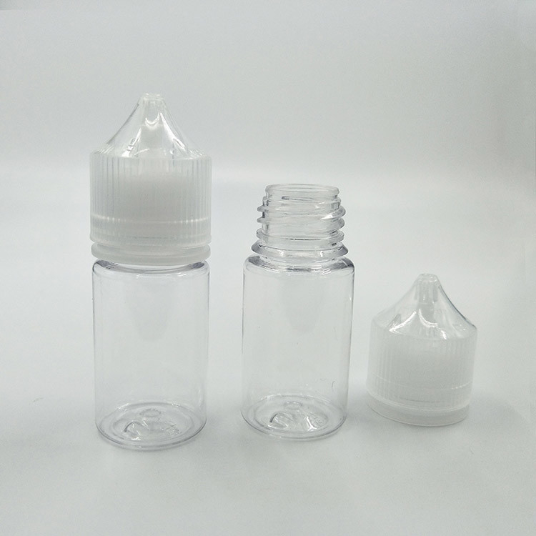 Impresión de 10-100 ml de PET E botella líquida de cáscara redonda Vial con tapa a prueba de niños