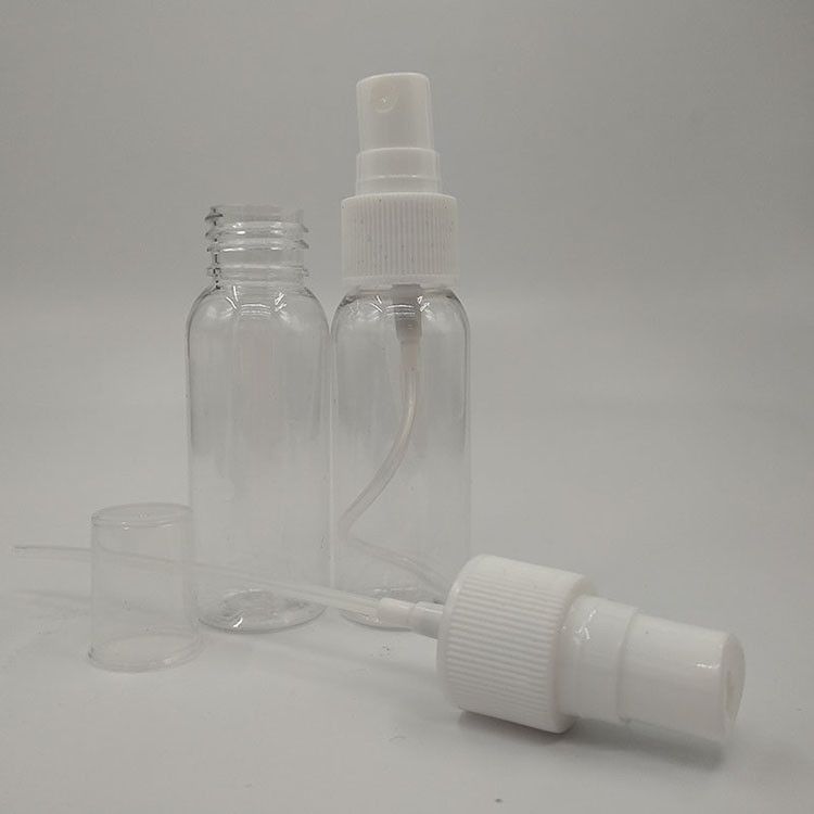 Distribución de botellas de PET de plástico transparente Tipo de sellado de tapa de tornillo para función