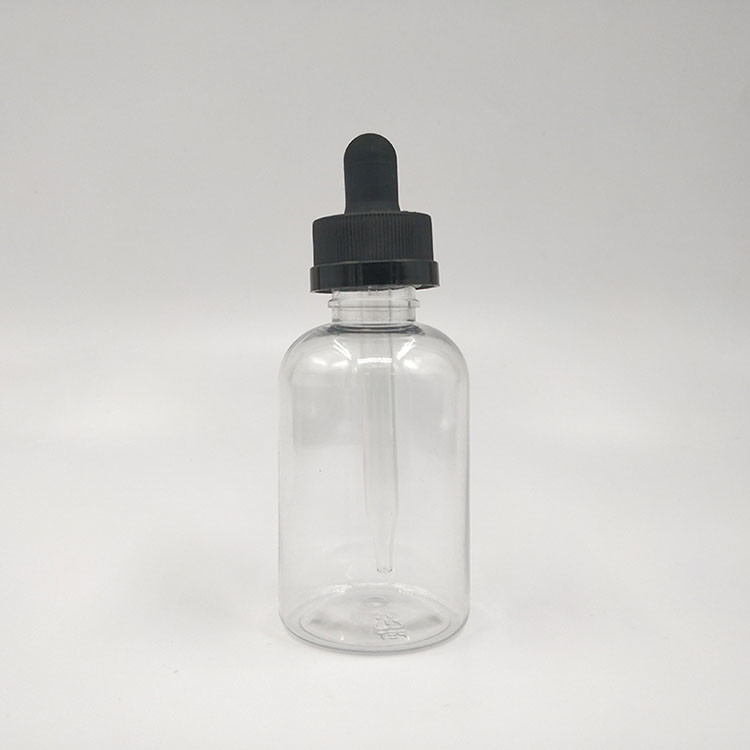 Botellas negras de vidrio transparente con tapa de tornillo para líquidos en varios ml 10-120