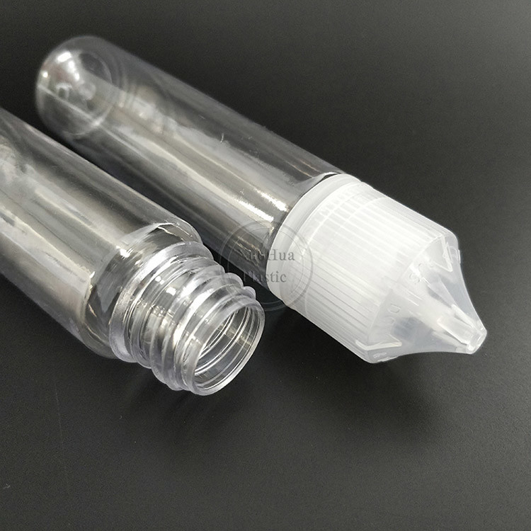Impresión personalizada Botella de líquido E de color para negocios transparentes de líquido E