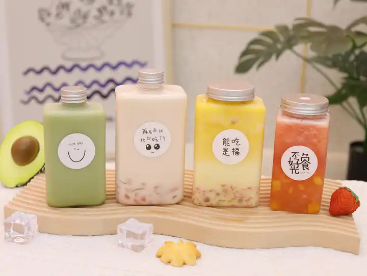 Botellas de té de leche de alta capacidad de diseño moderno a prueba de fugas 120ml 250ml 350ml 500ml 1000ml