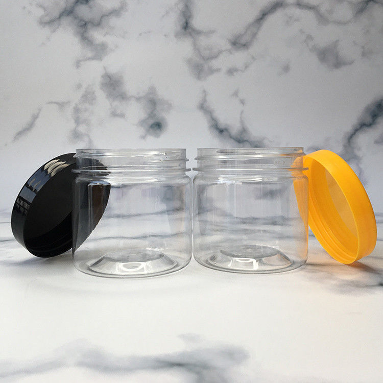 Tarros de plástico de boca ancha disponibles en stock, tarro de miel de plástico, tarros de plástico para envasado de alimentos con entrega rápida