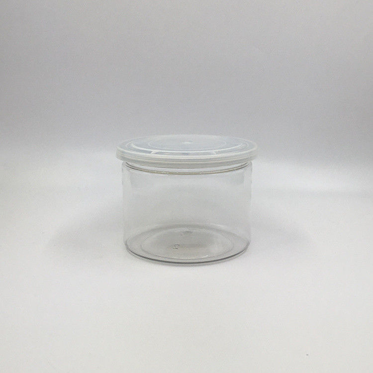 Tarros de plástico para mascotas competitivos con tapa de fácil apertura, lata emergente, desechables, de calidad alimentaria y personalizables