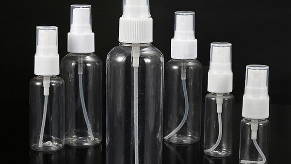 Botella de pulverización PET recargable para uso diario 10ml 15ml 30ml 50ml 60ml 70ml 100ml 200ml 500ml