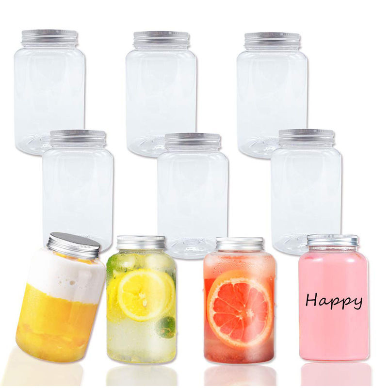 Botellas modernas de té con leche de 0.5 kg de capacidad, tapa de rosca para embalaje personalizado