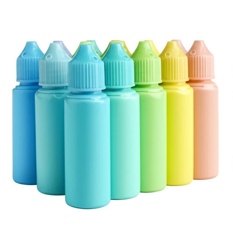 Impresión personalizada Color Botellas pequeñas para líquidos, incluido el tipo de cuello a prueba de niños, ofreciendo marca versátil y personalizada