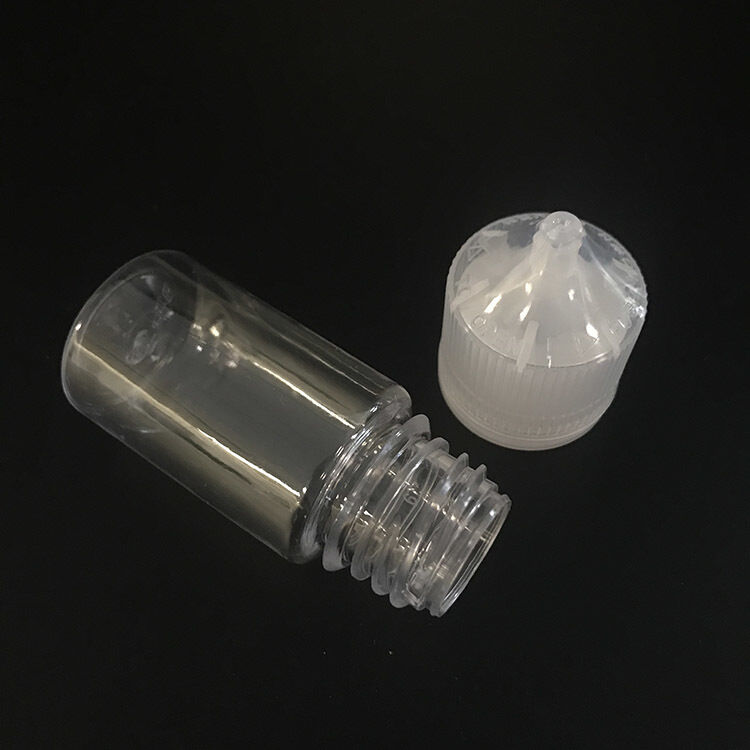 10 ml 15 ml 30 ml 40 ml 60 ml 80 ml botella líquida de 100 ml de capacidad de cuello a prueba de niños tipo E elección para el embalaje y sellado del jugo