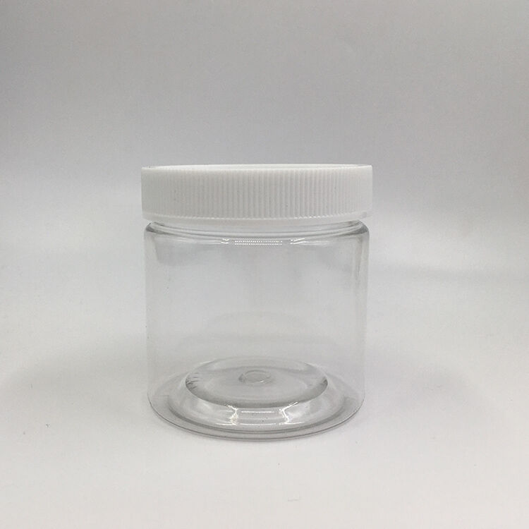 Jarrones de almacenamiento de plástico de 8 oz Personalización Contenedores transparentes duraderos diseñados para muestras farmacéuticas Almacenamiento de cosméticos y alimentos