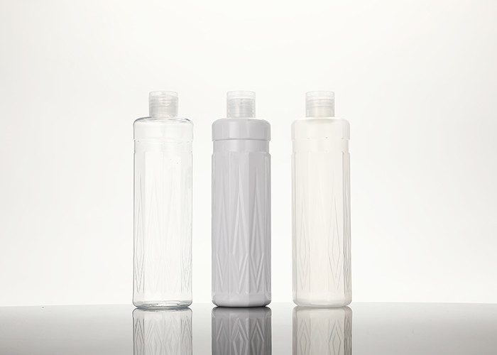 Botella del ANIMAL DOMÉSTICO de Flip Top Cap 300ml con el top del tornillo para el champú cosmético de la loción