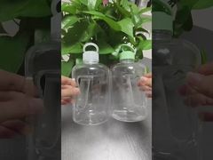 Botella de jugo de plástico de 500 ml con asa, recipientes de almacenamiento para jugo, té con leche, recargables, para bebidas de plástico