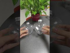 Botellas de plástico transparentes vacías con forma de corazón únicas para bebidas, jugos, café