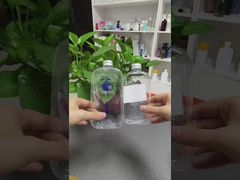 Botellas de jugo de plástico desechables claras para hacer batidos de jugo de leche con tapa